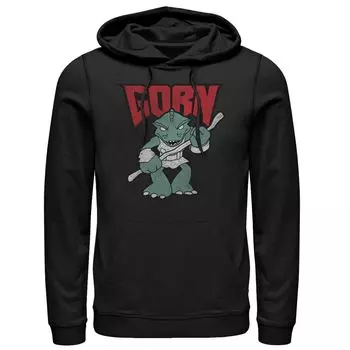 Мужская толстовка с капюшоном Rocking Gorn в стиле чиби Star Trek Original Series Licensed Character