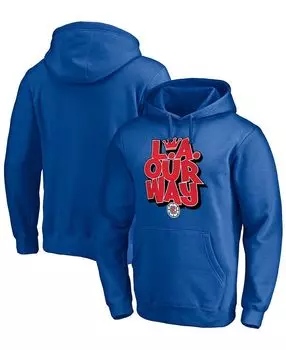 Мужская толстовка с капюшоном royal la clippers l.a. our way post up из коллекции hometown Fanatics