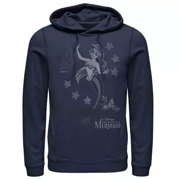 Мужская толстовка с капюшоном «Русалочка под морем» Disney