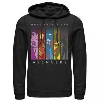 Мужская толстовка с капюшоном с цветной вставкой и силуэтом Marvel Avengers More Than A Fan Licensed Character