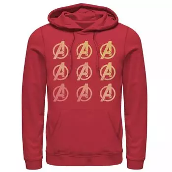 Мужская толстовка с капюшоном с градиентным логотипом Marvel Avengers