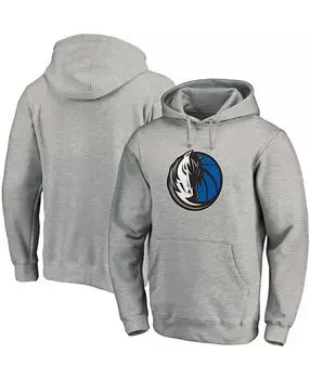 Мужская толстовка с капюшоном с логотипом dallas mavericks team primary в меланжевом сером цвете Fanatics, мульти