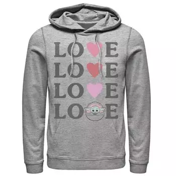 Мужская толстовка с капюшоном с надписью Star Wars The Mandalorian The Child Love Licensed Character