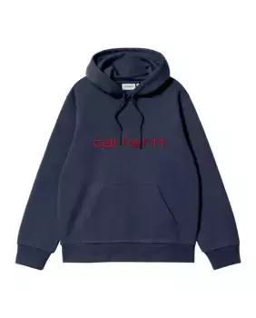 Мужская толстовка с капюшоном с вышитым логотипом Carhartt WIP, синий