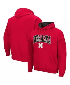 Мужская толстовка с капюшоном scarlet nebraska huskers arch и логотипом 3.0 Colosseum