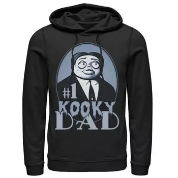 Мужская толстовка с капюшоном «Семейка Аддамс» «День отца Gomez Number One Kooky Dad» Licensed Character