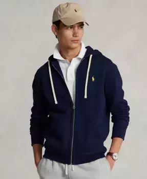 Мужская толстовка с капюшоном Signature Fleece Polo Ralph Lauren, коричневый/бежевый