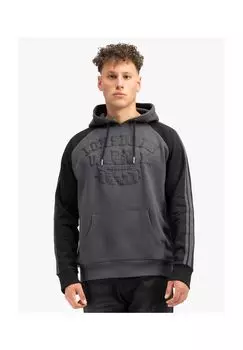 Мужская толстовка с капюшоном стандартного кроя LINNFOOTS LONSDALE, цвет Anthracite/black