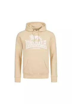 Мужская толстовка с капюшоном стандартного кроя SHERBORNE LONSDALE, бежево-белый