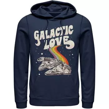 Мужская толстовка с капюшоном Star Wars Pride Millennium Falcon Galactic Love, Blue Licensed Character, синий