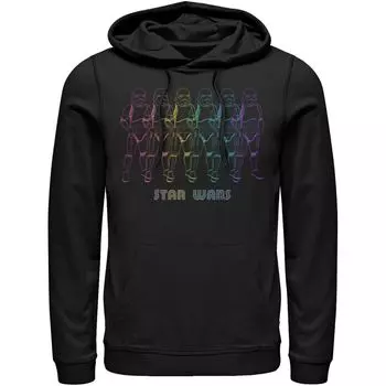 Мужская толстовка с капюшоном Star Wars Pride Rainbow Stormtroopers Line Up Licensed Character