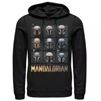 Мужская толстовка с капюшоном Star Wars The Mandalorian Helmet Box Up Licensed Character, черный
