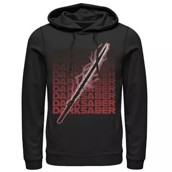 Мужская толстовка с капюшоном Star Wars The Mandalorian The Darksaber Word Stack Licensed Character