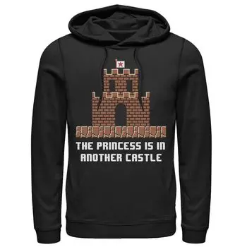 Мужская толстовка с капюшоном Super Mario The Princess Is In Another Castle Licensed Character
