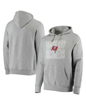 Мужская толстовка с капюшоном tampa bay buccaneers серого меланжевого цвета со скошенной кромкой '47 Brand, мульти