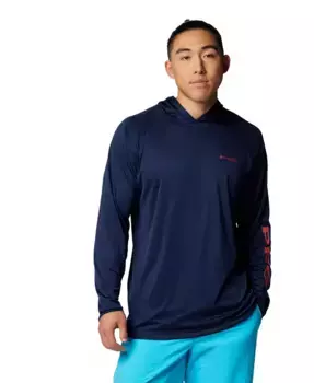 Мужская толстовка с капюшоном Terminal Tackle UPF 50 Columbia, синий