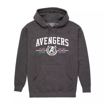 Мужская толстовка с капюшоном The Avengers collegiate est 1963 Marvel, серый