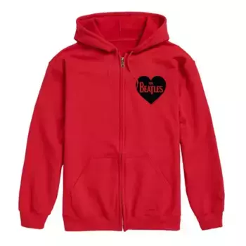 Мужская толстовка с капюшоном The Beatles Love Zip Licensed Character, красный
