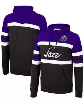 Мужская толстовка с капюшоном utah jazz head coach Mitchell & Ness, фиолетовый