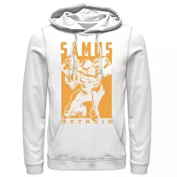Мужская толстовка с капюшоном в позе воина Nintendo Metroid Samus Returns Licensed Character