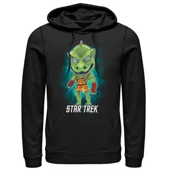 Мужская толстовка с капюшоном в стиле чиби Star Trek Original Series Gorn Posing Chibi Licensed Character