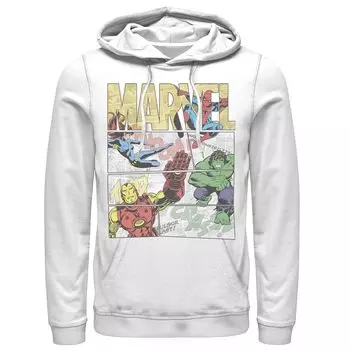 Мужская толстовка с капюшоном в стиле ретро Marvel Avengers Comic Licensed Character
