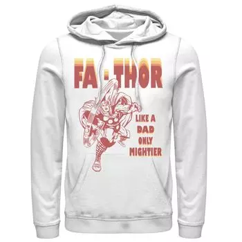 Мужская толстовка с капюшоном в стиле ретро Marvel Fa-Thor Like A Dad Only Mightier ко Дню отца