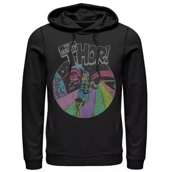 Мужская толстовка с капюшоном в стиле ретро с портретом Marvel Avengers The Mighty Thor Licensed Character