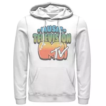Мужская толстовка с капюшоном в стиле шрифта с логотипом MTV и воздушным шаром Licensed Character