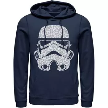 Мужская толстовка с капюшоном в виде шлема штурмовика «Звездных войн» с гепардовым наполнением Licensed Character, синий
