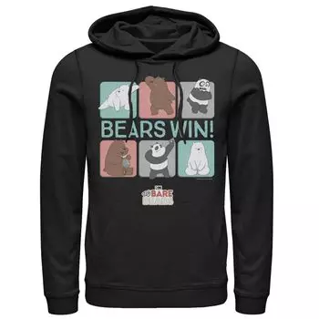 Мужская толстовка с капюшоном We Bare Bears Bears Win с вставками в виде персонажей Licensed Character