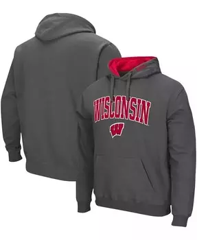 Мужская толстовка с капюшоном Wisconsin Badgers Arch Logo 3.0 Colosseum, серый