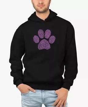 Мужская толстовка с капюшоном XOXO Dog Paw Word Art LA Pop Art, черный