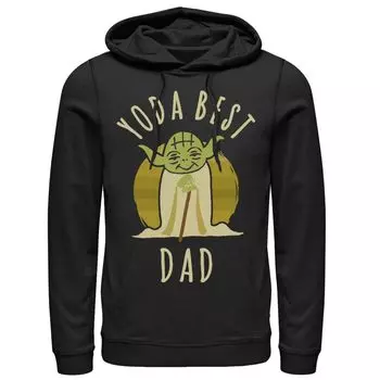 Мужская толстовка с капюшоном Yoda Best Dad из мультфильма «Звездные войны Йода» Licensed Character