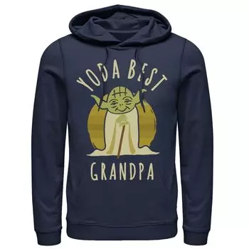 Мужская толстовка с капюшоном Yoda Best Grandpa из мультфильма «Звездные войны Йода» Licensed Character