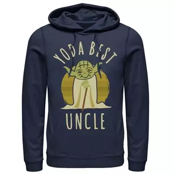 Мужская толстовка с капюшоном Yoda Best Uncle из мультфильма «Звездные войны Йода» Licensed Character