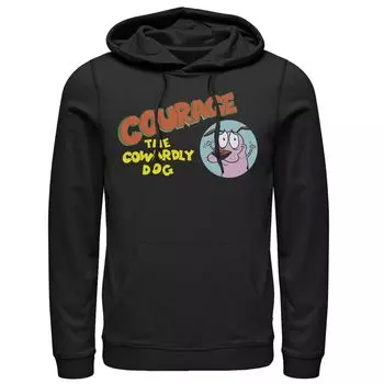 Мужская толстовка с капюшоном зеленого цвета Courage The Cowardly Dog Abduction Licensed Character