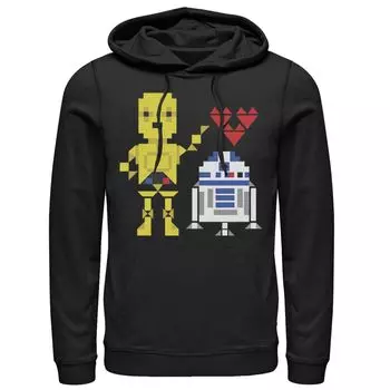 Мужская толстовка с капюшоном «Звездные войны» C-3PO R2-D2 Droid Love Valentine's Licensed Character