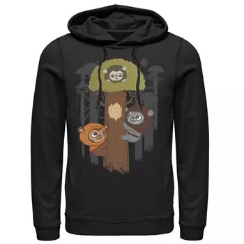 Мужская толстовка с капюшоном «Звездные войны Эвок-Повстанцы» Licensed Character