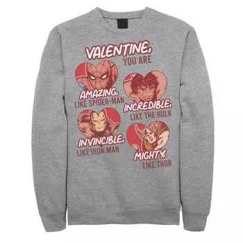 Мужская толстовка с комиксами Marvel Valentine You Are Marvel в стиле ретро Licensed Character
