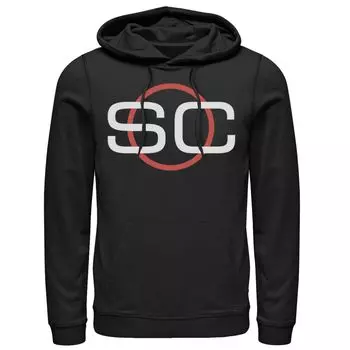 Мужская толстовка с красно-белым круглым логотипом ESPN SportsCenter Licensed Character