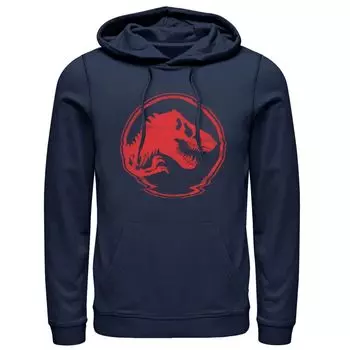 Мужская толстовка с красным логотипом Jurassic World Glitch Coin, Blue Licensed Character, синий