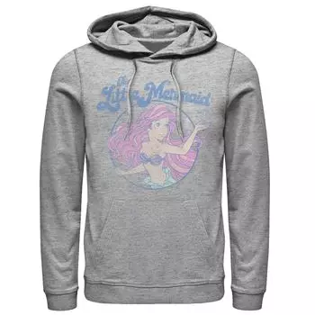 Мужская толстовка с круглым портретом Disney The Little Mermaid Ariel Licensed Character