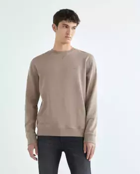 Мужская толстовка с круглым вырезом Boss Orange, бежевый