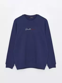 Мужская толстовка с круглым вырезом и длинным рукавом с принтом SOUTHBLUE, светло-темно-синий