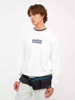 Мужская толстовка с круглым вырезом и длинным рукавом с принтом XSIDE, от белого