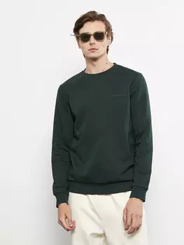 Мужская толстовка с круглым вырезом и длинным рукавом с принтом LCW Casual