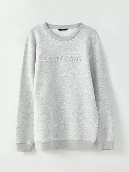 Мужская толстовка с круглым вырезом и длинным рукавом с принтом LCW Casual