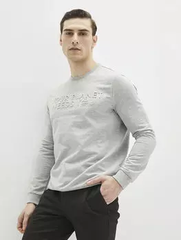 Мужская толстовка с круглым вырезом и длинным рукавом с принтом LCWAIKIKI Classic