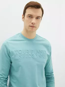 Мужская толстовка с круглым вырезом и длинным рукавом с принтом LCWAIKIKI Classic